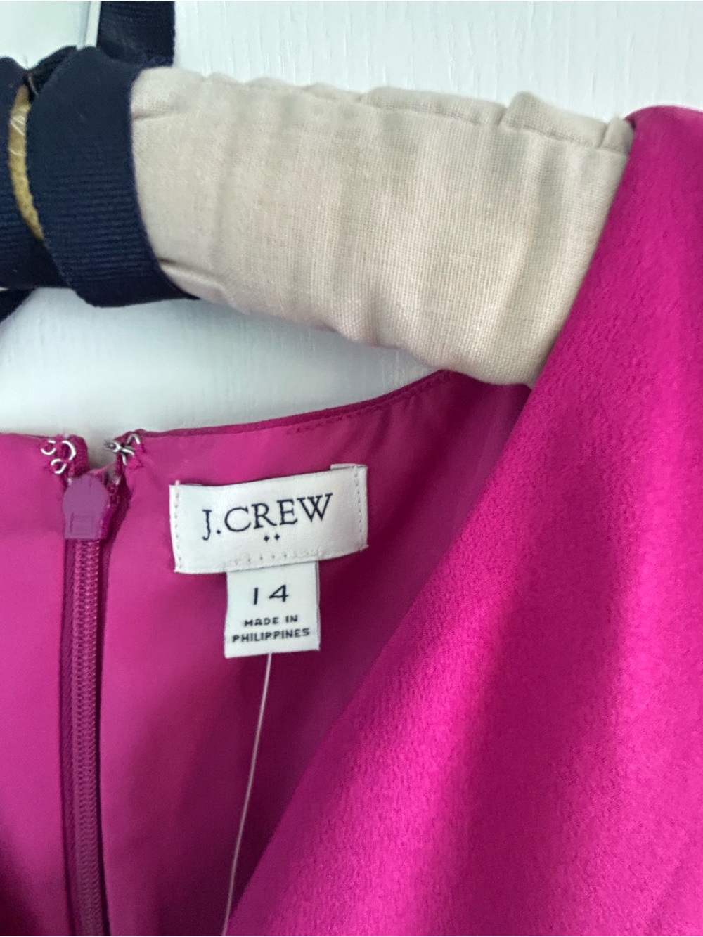 J. Crew Bright Magenta Sleeveless Dress - Picture 3 of 4